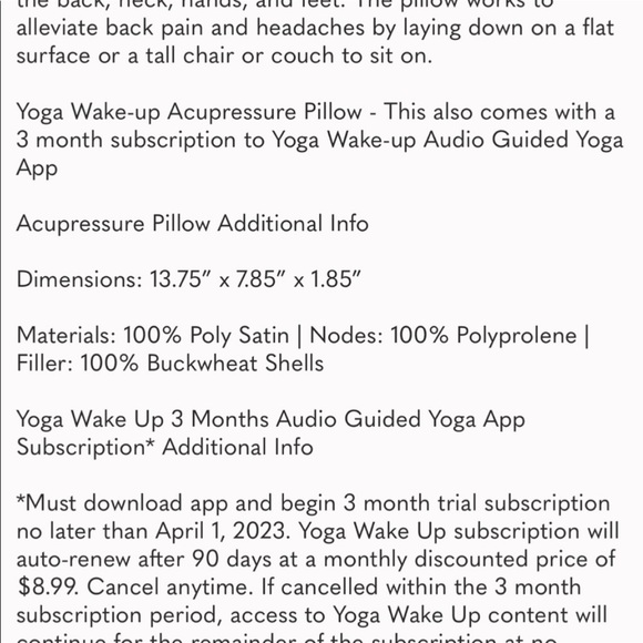 YOGA WAKE UP ACUPRESSURE PILLOW - Picture 8 of 8